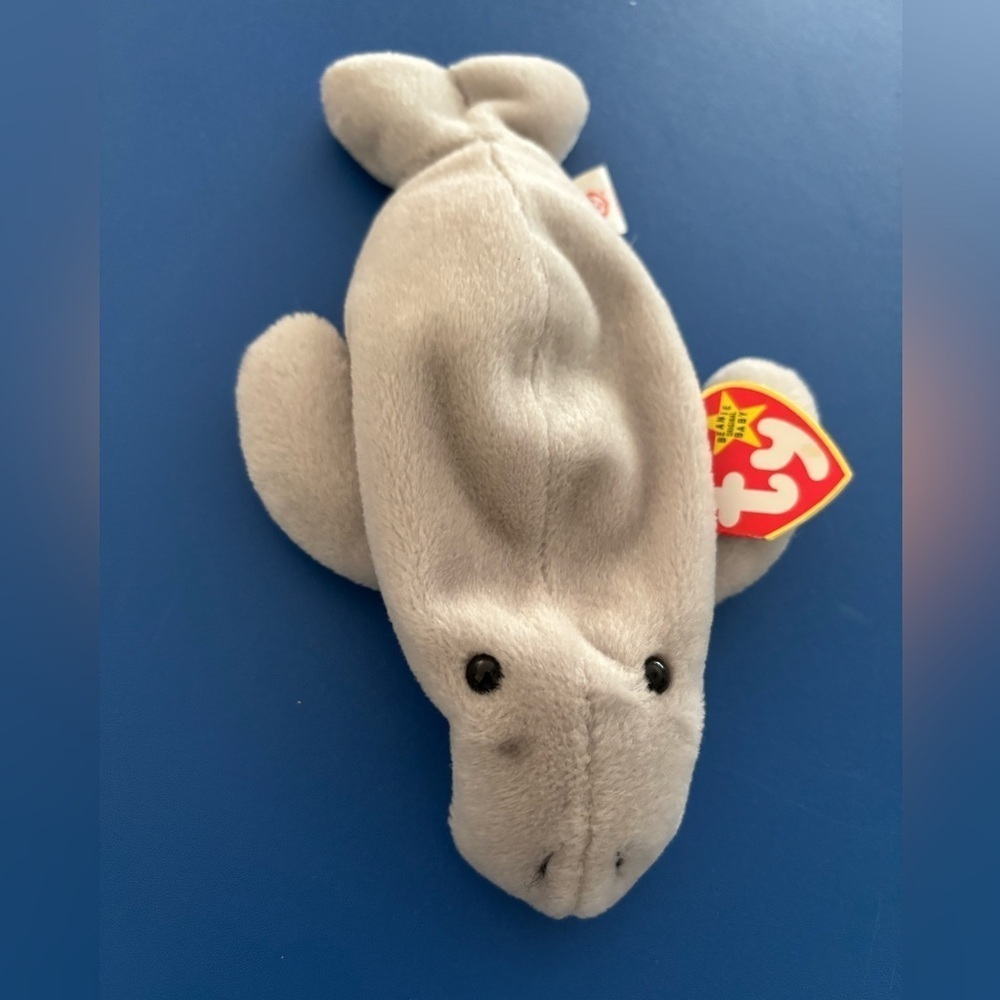 Rare 1995 Retired Ty Beanie Baby Manny The Manatee